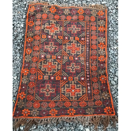 61 - Hand Knotted Rug  110 x 79 cms