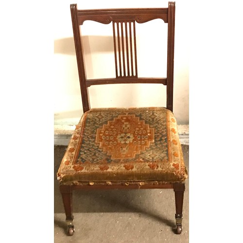 34A - Antique Nursing Chair On Casters