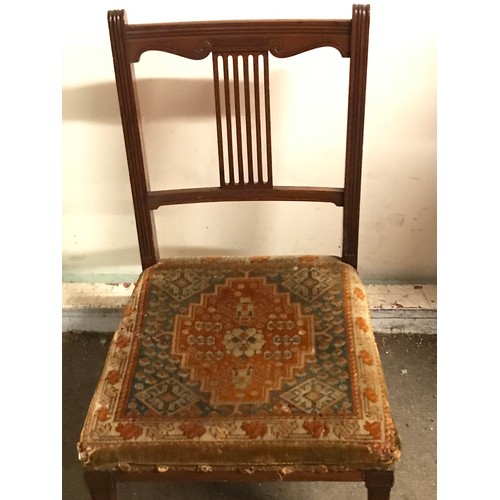 34A - Antique Nursing Chair On Casters