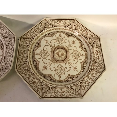 198 - 2 X Ceramic Minton Plates 25.5 cms Diameter