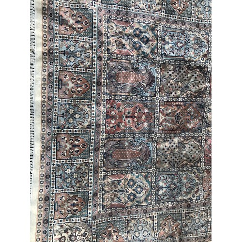 66 - Large Ground Rug With Panel Decoration. 296 x 185 cms