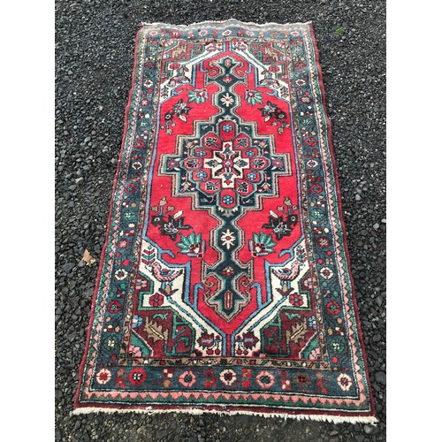 67 - Decorative Hand Knotted Rug 208 x 102 cms