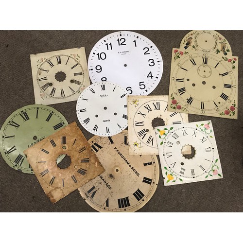 681 - Small Quantity Of Metal Clock Dial / Faces (9)