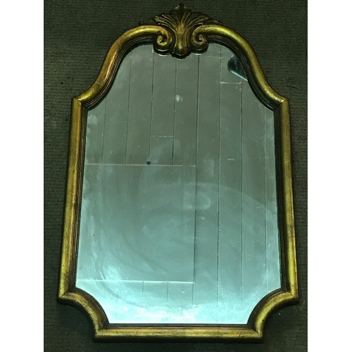 689 - Vintage Gilt Wood Mirror. 69 x 43 cms