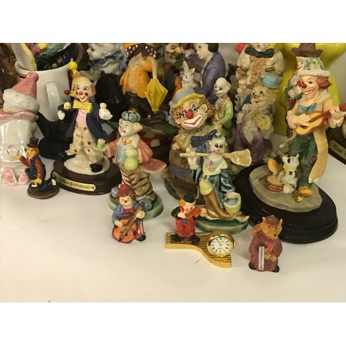 692 - Large Quantity Of Ceramic And Other Clown Related Figures Etc. Inside Lot 2