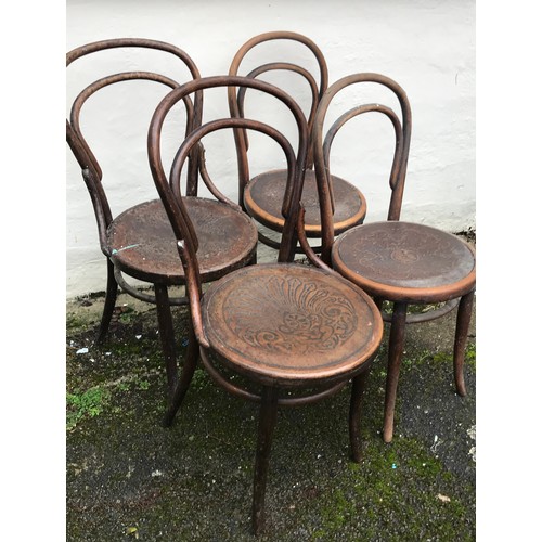 58 - 4 Vintage Cafe Chairs