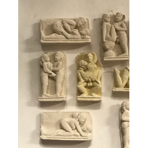 116 - Composite set of 10 erotic plaques