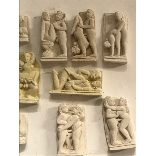 116 - Composite set of 10 erotic plaques