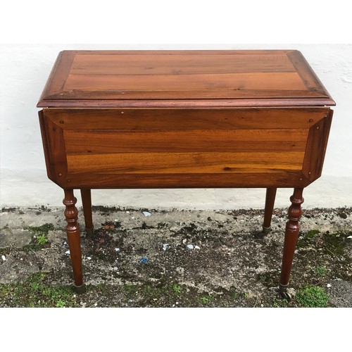 77 - Vintage European Drop Leaf Table With End Drawers 82 x43 x 78 cms Unopened. Opened Measures 92 x 82 ... 