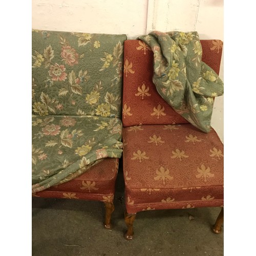 81 - A Pair Of Upholstered Chairs With Covers.