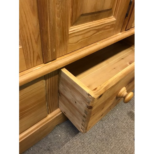 96 - Solid Pine Triple Wardrobe