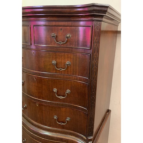 35 - Vintage Chest On Chest Of Drawers. 83 x 52 x 173cms