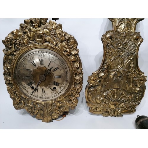 321 - French Comtoise Clock With Pendulum And Weights.