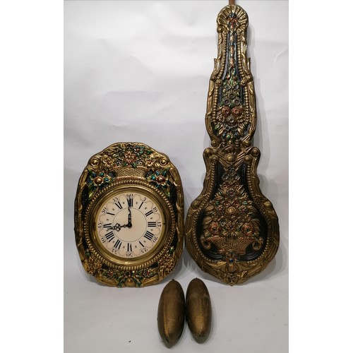 322 - French Comtoise Clock With Pendulum And Weights.