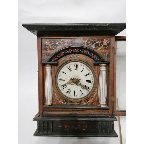 328 - French Wall Clock With Weights And Pendulum