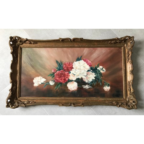 100 - Still Life Oil Painting of Flowers In Gilt Frame
Signed E Marchant
60 x 34 cms