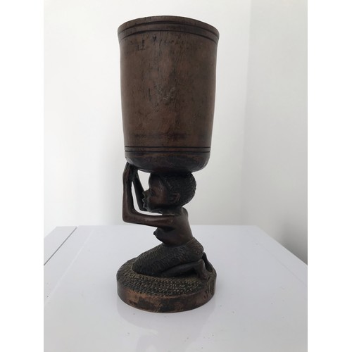 132 - Vintage Tribal KUBA Cup
20 cms h x 7.5 cms diameter