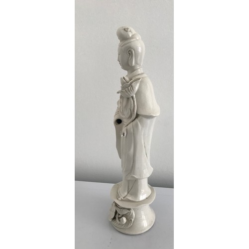 113 - Blanc de Chine Porcelain Statue af
32 cms h