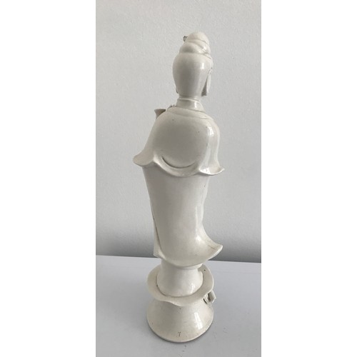 113 - Blanc de Chine Porcelain Statue af
32 cms h