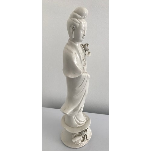 113 - Blanc de Chine Porcelain Statue af
32 cms h