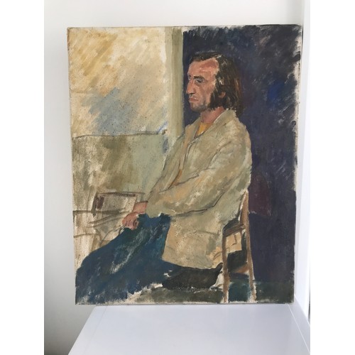 148 - Oil On Canvas Of A Gentleman 46 x 56 cms