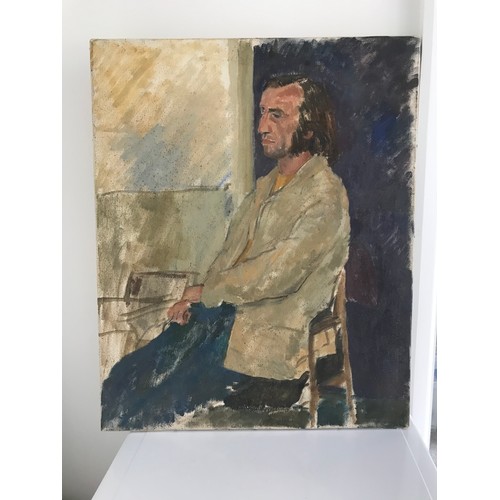 148 - Oil On Canvas Of A Gentleman 46 x 56 cms