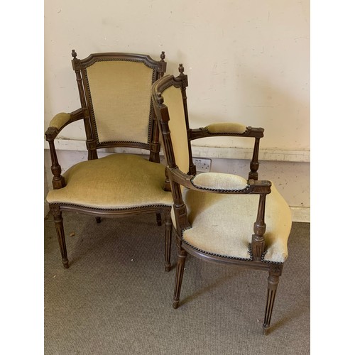 11 - Pair Of Vintage French Armchairs.