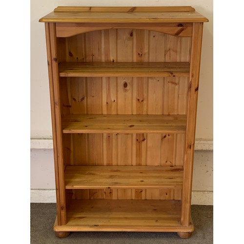 17 - Solid Pine Open Bookcase. 82 x 34 x 127 cms