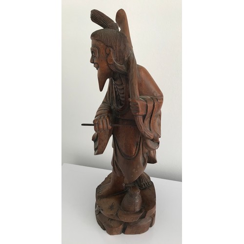 149 - Vintage Carved Wooden Statue Of A Chinese Immortal
40 cms h