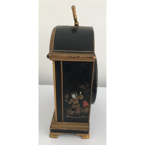 110 - Chinoiserie Georgian Style Tempus Fugit Mantel Clock By Elliot’s Of London
21 cms h