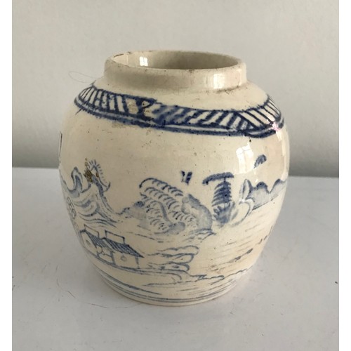 136 - Large Antique Blue And White Provincial Stoneware Oriental Ginger Jar
12 cms h x 12 cms diameter