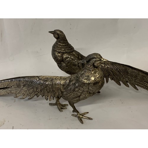 18 - Pair Of Plated Pheasants  27 cms Long (2)