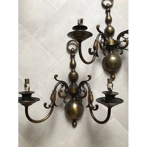 154 - Pair Of Vintage Flemish Wall Lights 
40 cms h x 36 cms w