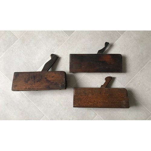 110 - 3 x Antique Wood Moulding Planes