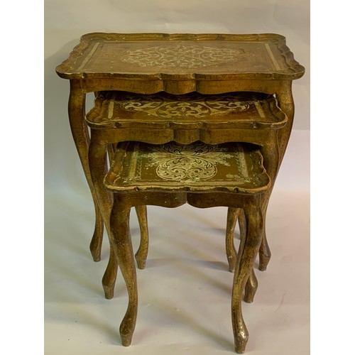 32 - Nest Of Gilt Wood Florentine Tables.