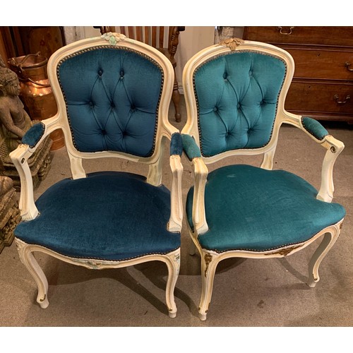 38 - Matched Pair Of Louis Style Armchairs