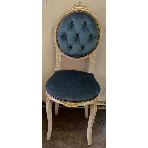 39 - French Button Back Hall Chair.