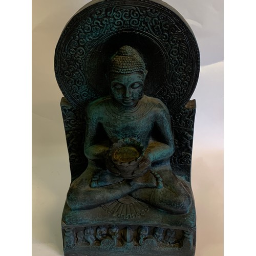 254 - Resin Figure Of A Seated Buddha 52 cms High