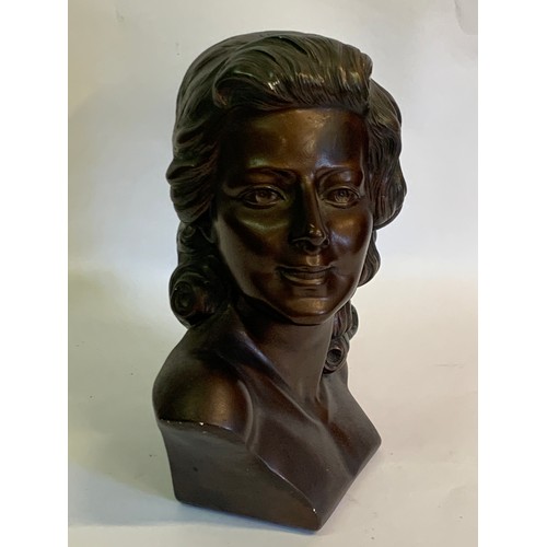 262 - Art Deco Ceramic Head Of A Lady Signed M. Toscana 37 cms High