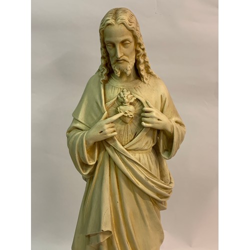 279 - Large Plaster Figure Of Jesus Standing 85 cms High