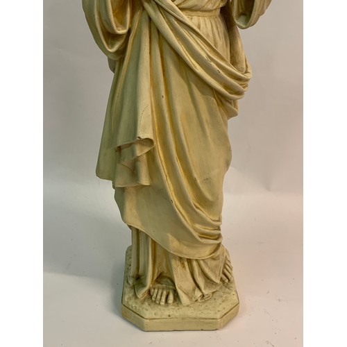 279 - Large Plaster Figure Of Jesus Standing 85 cms High