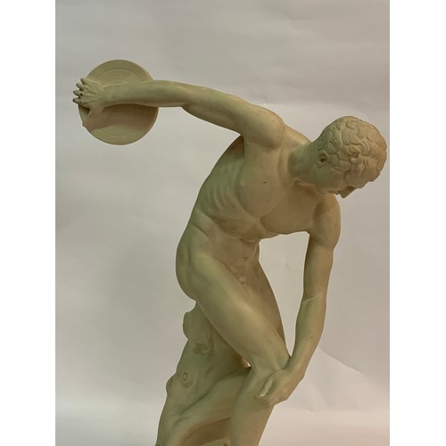 112 - Large Composite Figure Of The Discus Thrower 
62 cms High