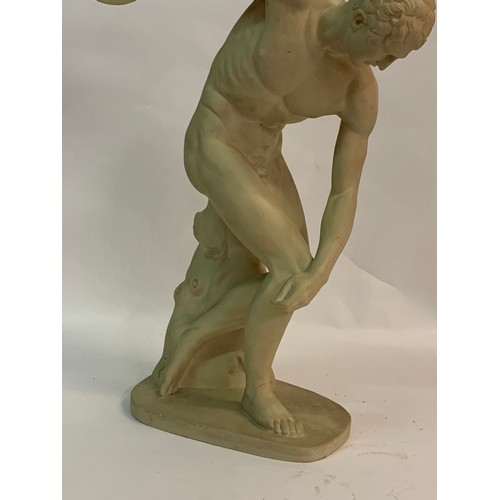 112 - Large Composite Figure Of The Discus Thrower 
62 cms High