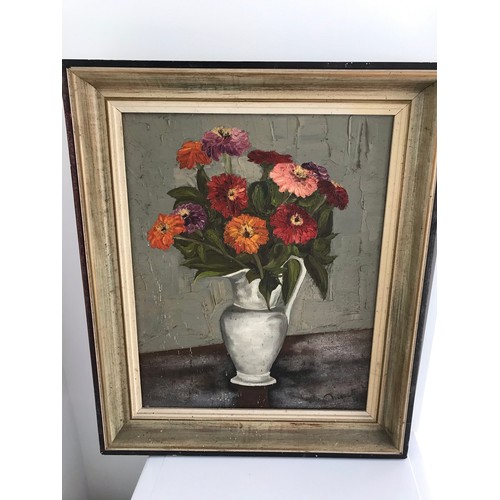 171 - Framed And Signed Continental Still Life Of Flowers
47 x 56 cms