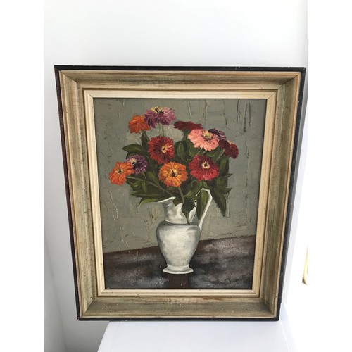 171 - Framed And Signed Continental Still Life Of Flowers
47 x 56 cms