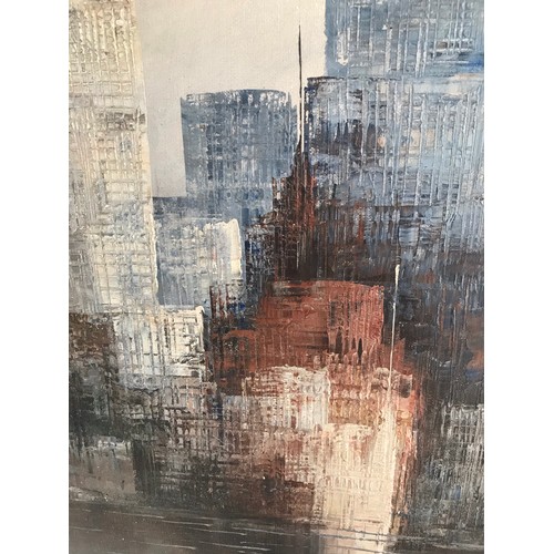 172 - Very Unusual Framed Oil On Canvas Abstract Painting Of New York
60 x 70 cms