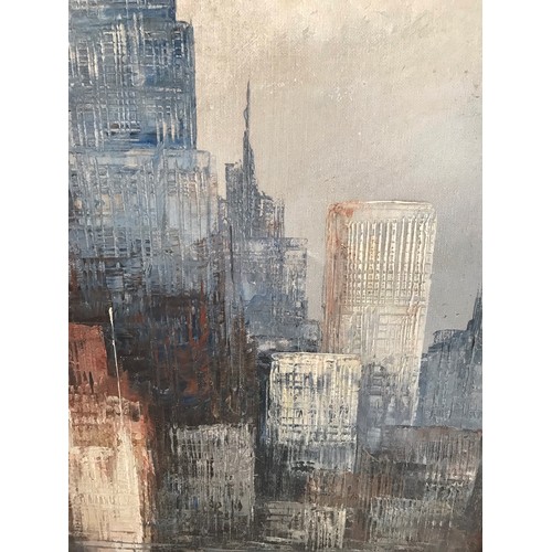 172 - Very Unusual Framed Oil On Canvas Abstract Painting Of New York
60 x 70 cms