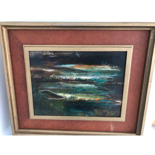 174 - Contemporary Framed Oil On Board
57 x 48 cms