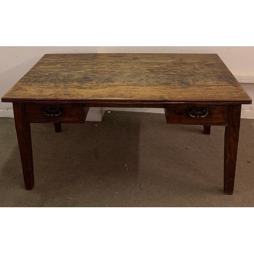 46 - Vintage Farmhouse Table Converted To A Desk With Drawers 160 x 89 x 78cms