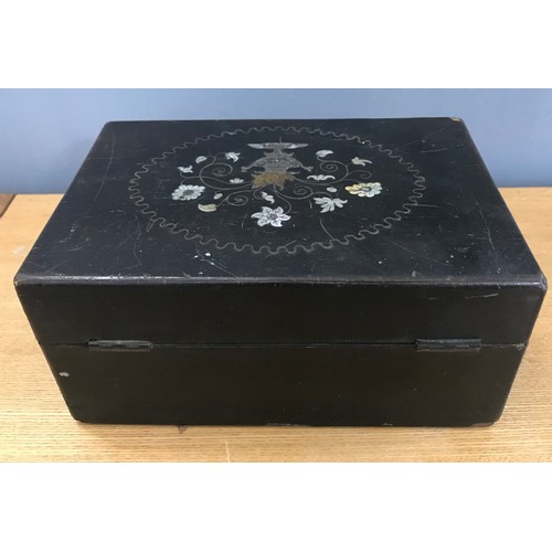 160 - Antique Inlaid Decorative Box